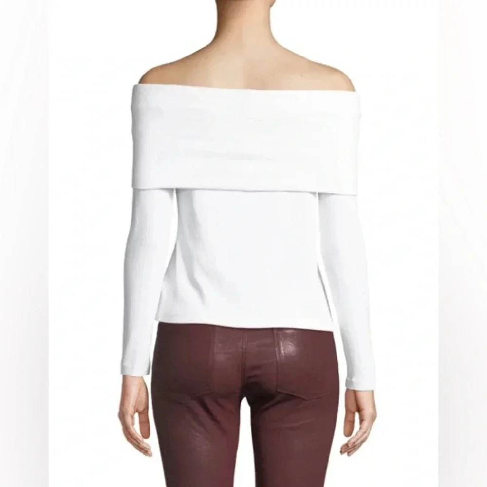 EUC Club Monaco Tabbie Off-the-Shoulder Top in White Size Medium - Picture 3 of 10
